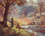 Theodore Clement Steele Morning by the Stream Spain oil painting artist